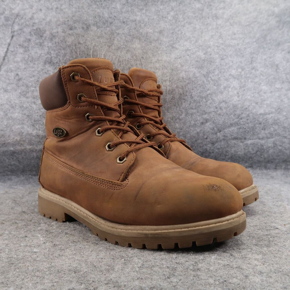 Lugz Shoes Womens 8 Boots Combat Work Lace Up Outdoor Convoy Brown Lug Sole Mid